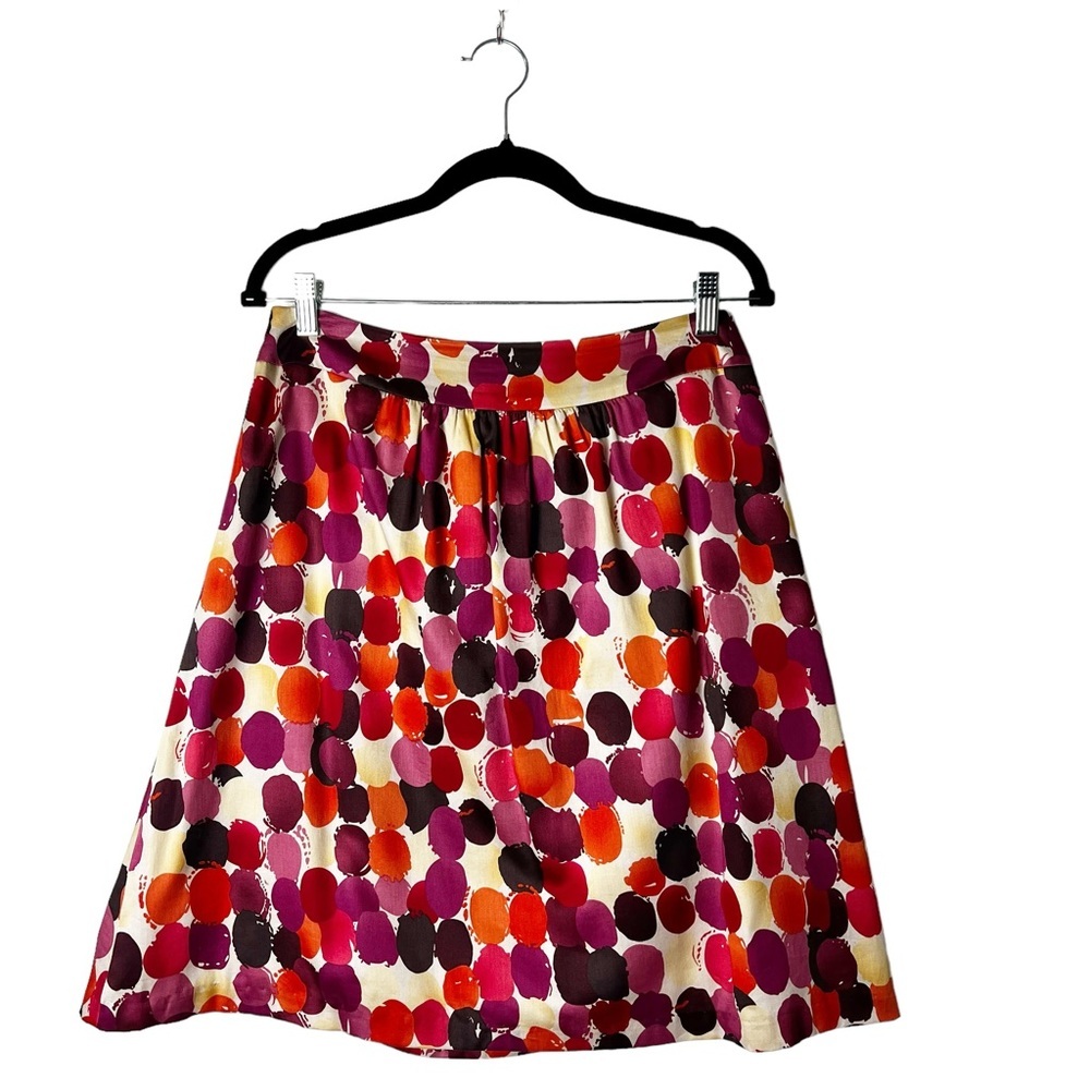 Lily - Multi Colored Large Polka Dot‎ A-Line Skirt - Sz. M
